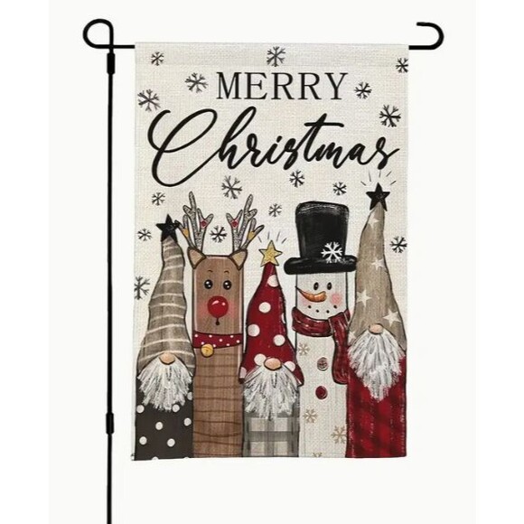 Christmas Garden Flag 12x18in Polyester Double-sided - Picture 1 of 1